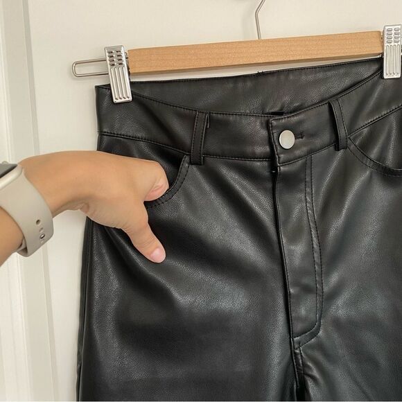 DYNAMITE | Straight Leg Faux Leather Pants - Picture 3 of 11